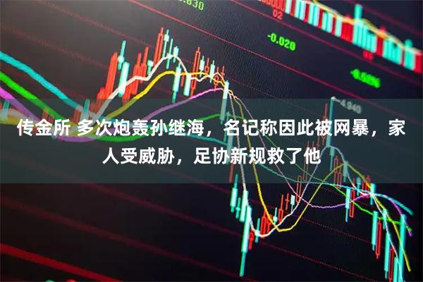 传金所 多次炮轰孙继海，名记称因此被网暴，家人受威胁，足协新规救了他